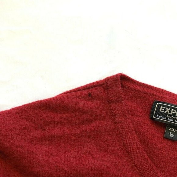 Express Extra Fine Merino Wool Sweater Mens XL (Tag) M (Actual) Modern Fit READ* - Picture 5 of 12